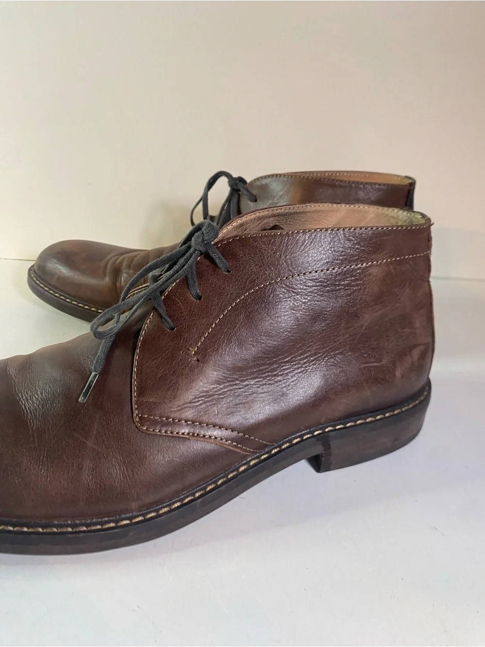 1901 Brown Leather Chukka Ankle Boots Size 11.5